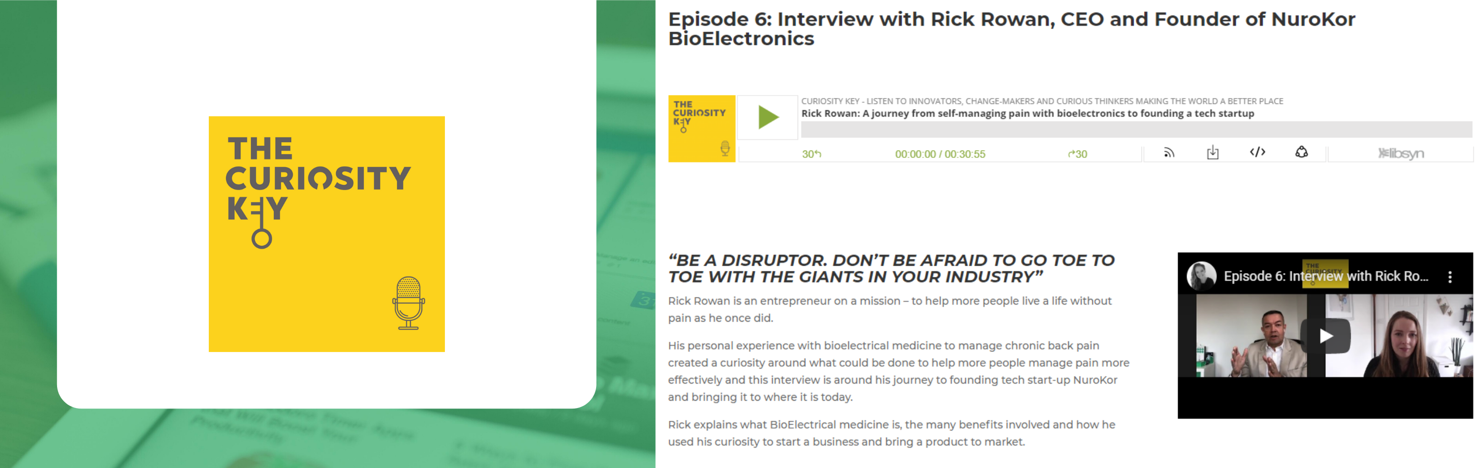 NuroKor CEO Rick Rowan Interview On The Curiosity Key Podcast